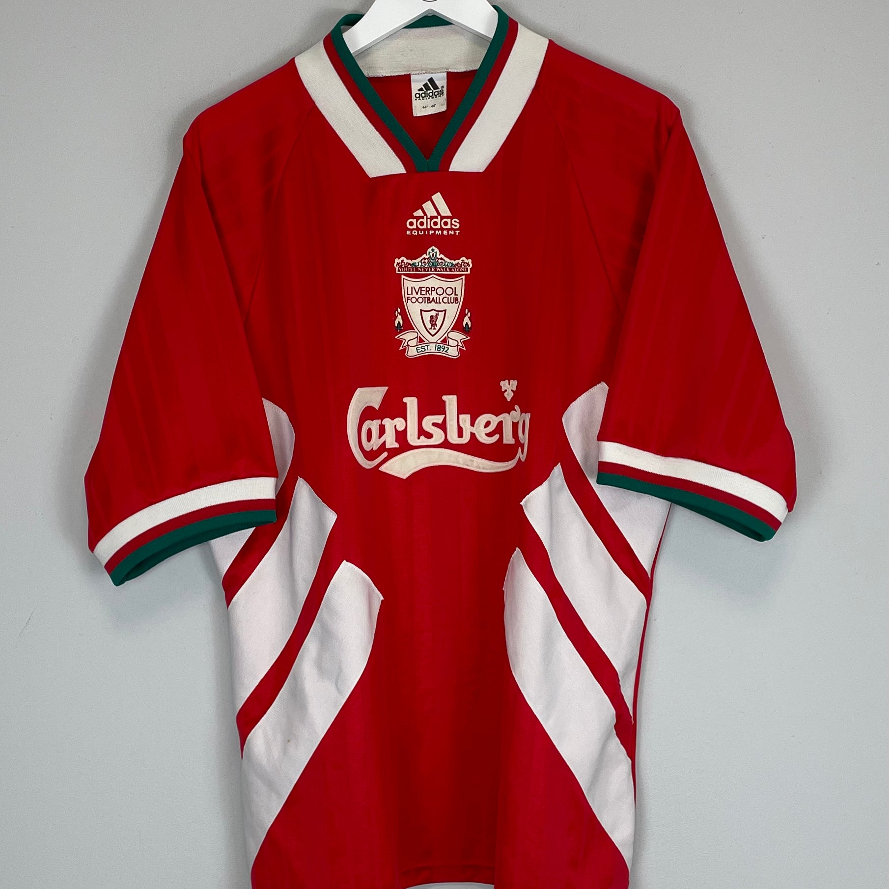 Shop 1993/95 LIVERPOOL HOME SHIRT (XL) ADIDAS, classic football shirts, vintage football shirts & retro soccer jerseys at Cult Kits