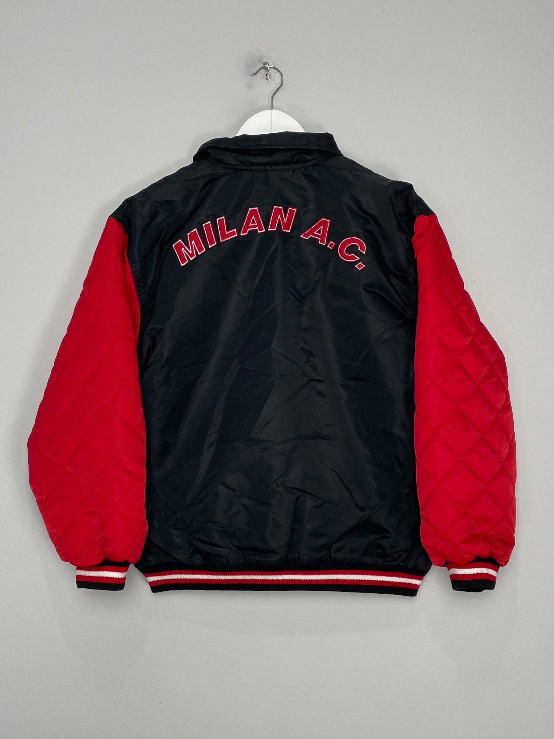 Shop 1990'S AC MILAN BOMBER JACKET (S) LOTTO, classic football shirts, vintage football shirts & retro soccer jerseys at Cult Kits