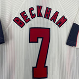 Shop 1997/99 ENGLAND BECKHAM #7 HOME SHIRT (M) UMBRO, classic football shirts, vintage football shirts & retro soccer jerseys at Cult Kits