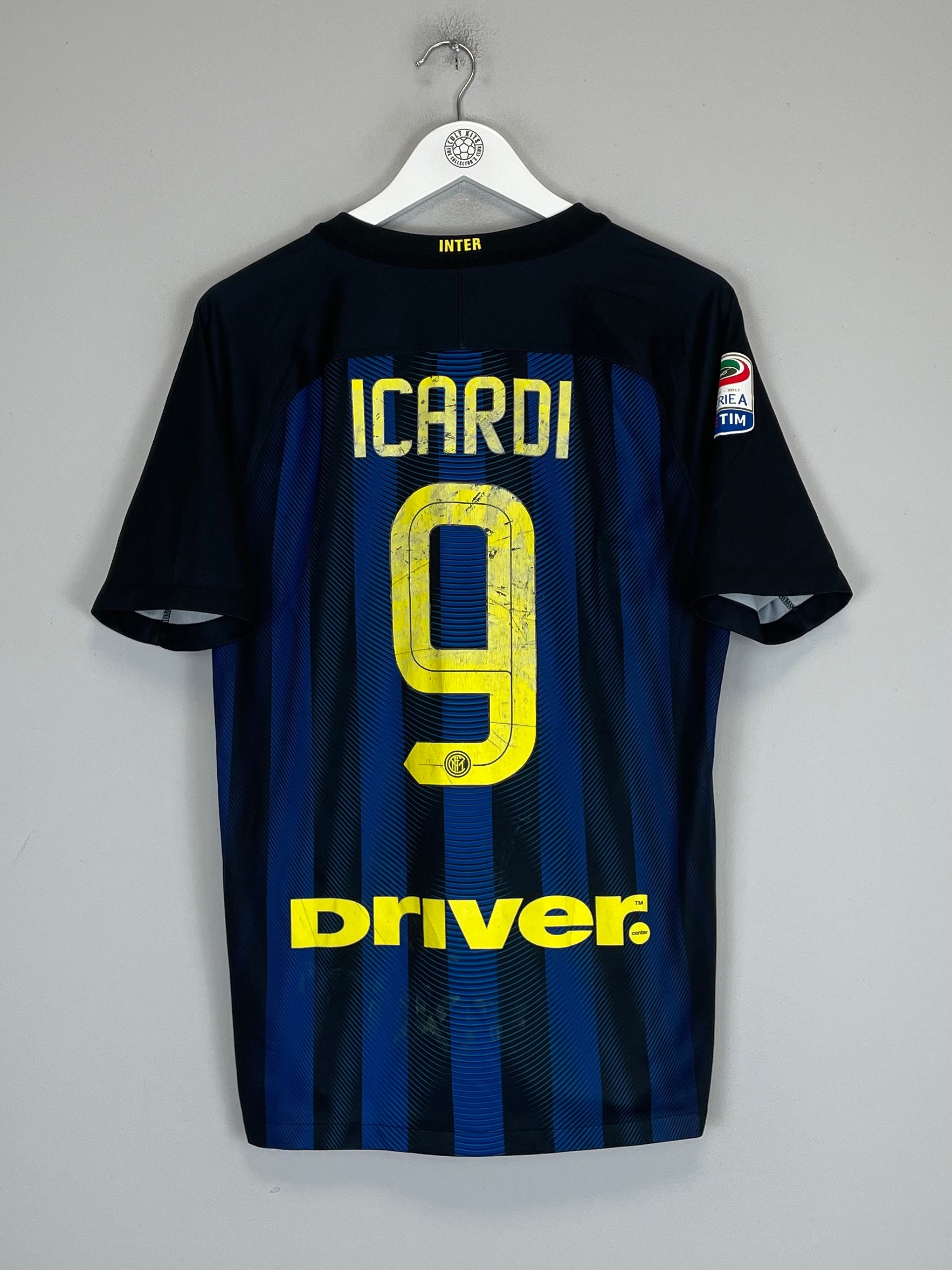 Shop 2016/17 INTER MILAN ICARDI #9 HOME SHIRT (M) NIKE, classic football shirts, vintage football shirts & retro soccer jerseys at Cult Kits