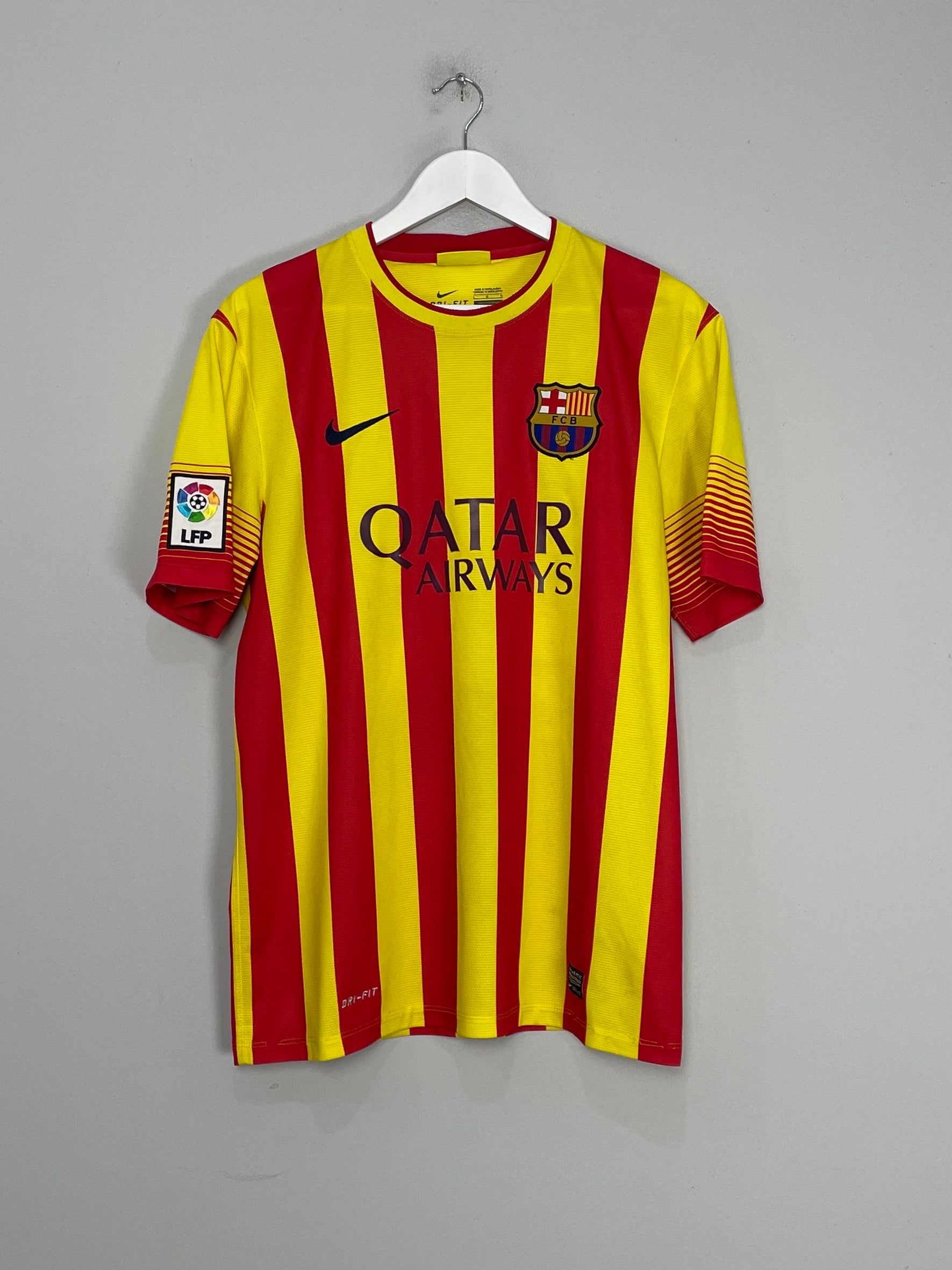 Shop 2013/14 BARCELONA MESSI #10 AWAY SHIRT (L) NIKE, classic football shirts, vintage football shirts & retro soccer jerseys at Cult Kits