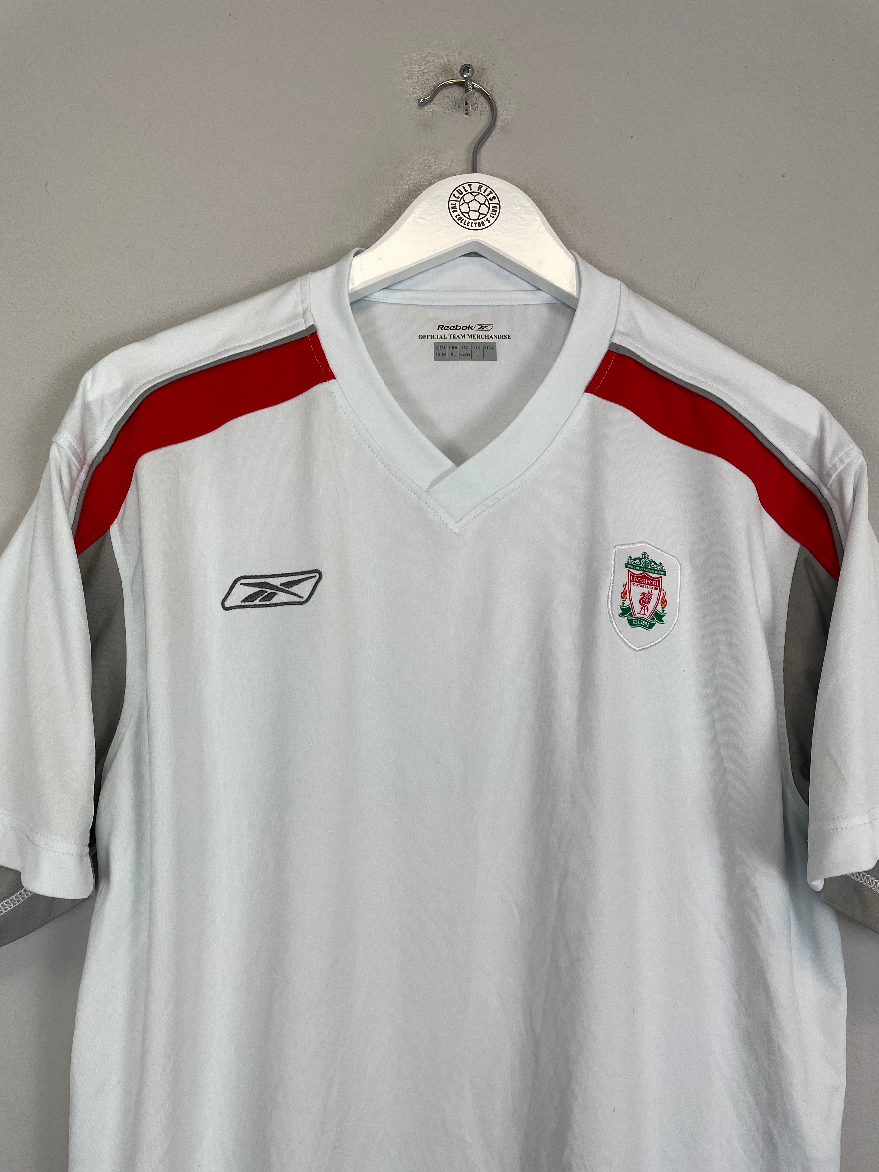Shop 2003/04 LIVERPOOL TRAINING SHIRT (L) REEBOK, classic football shirts, vintage football shirts & retro soccer jerseys at Cult Kits