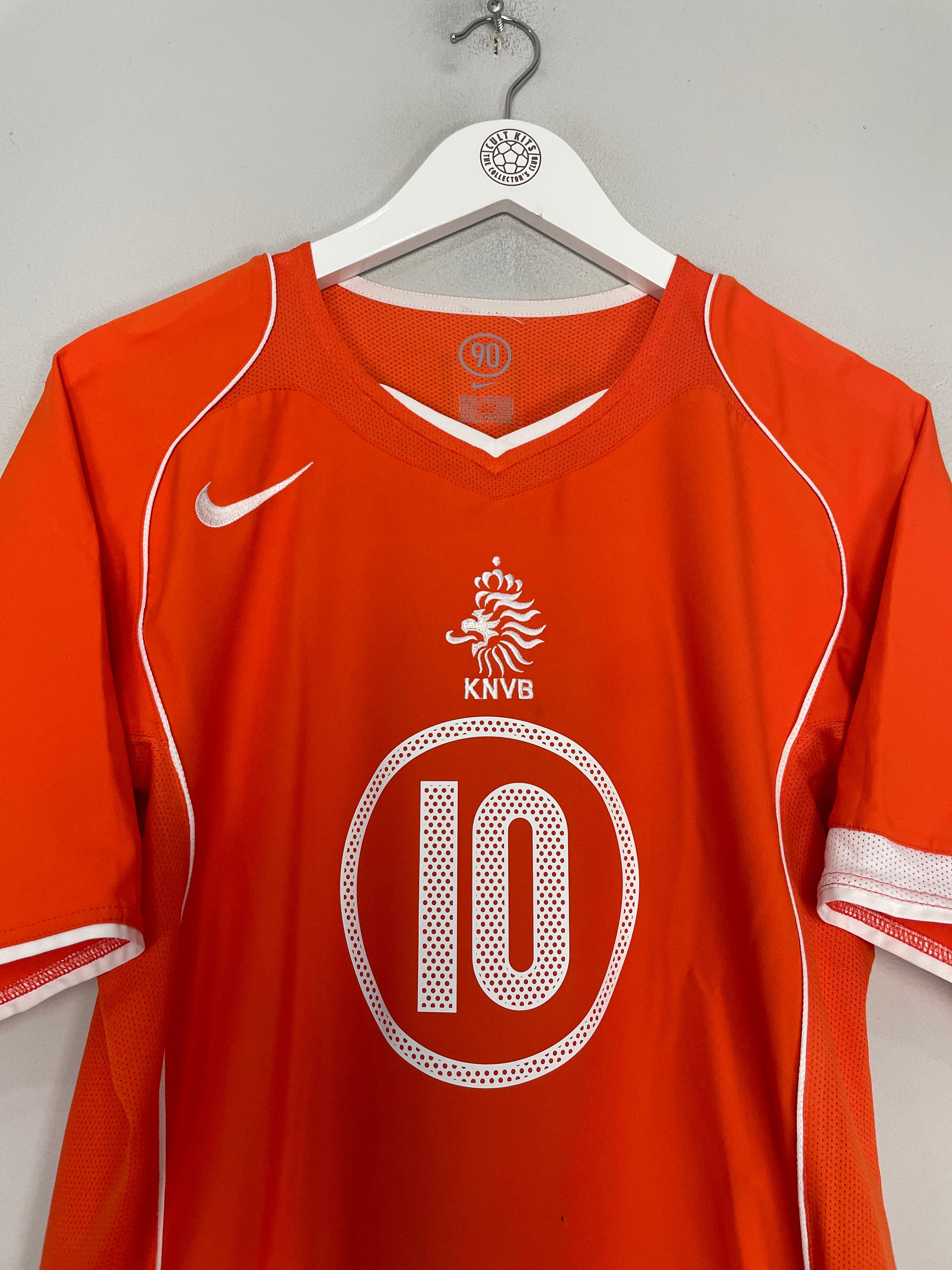Shop 2004/06 NETHERLANDS V.NISTELROOY #10 HOME SHIRT (M) NIKE, classic football shirts, vintage football shirts & retro soccer jerseys at Cult Kits