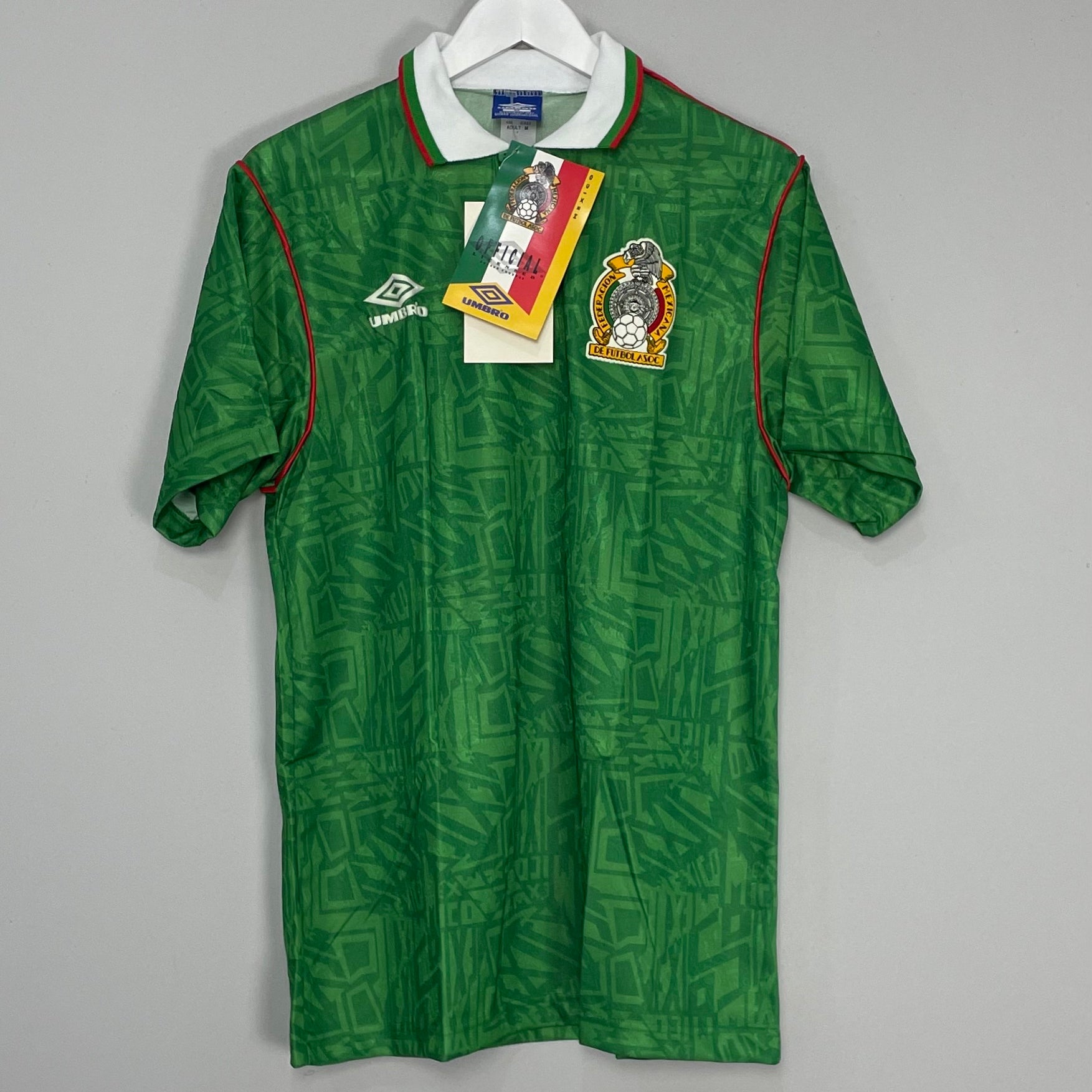 Shop 1994 MEXICO *BNWT* HOME SHIRT (M) UMBRO, classic football shirts, vintage football shirts & retro soccer jerseys at Cult Kits