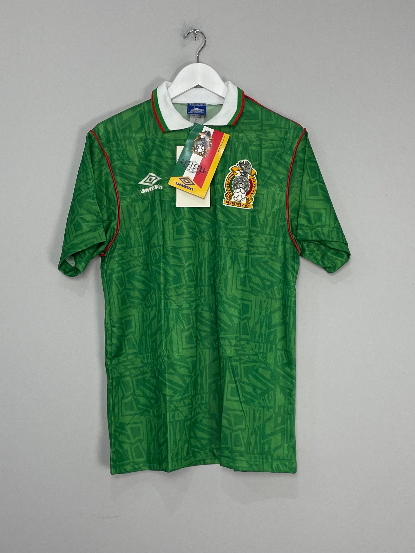Shop 1994 MEXICO *BNWT* HOME SHIRT (M) UMBRO, classic football shirts, vintage football shirts & retro soccer jerseys at Cult Kits