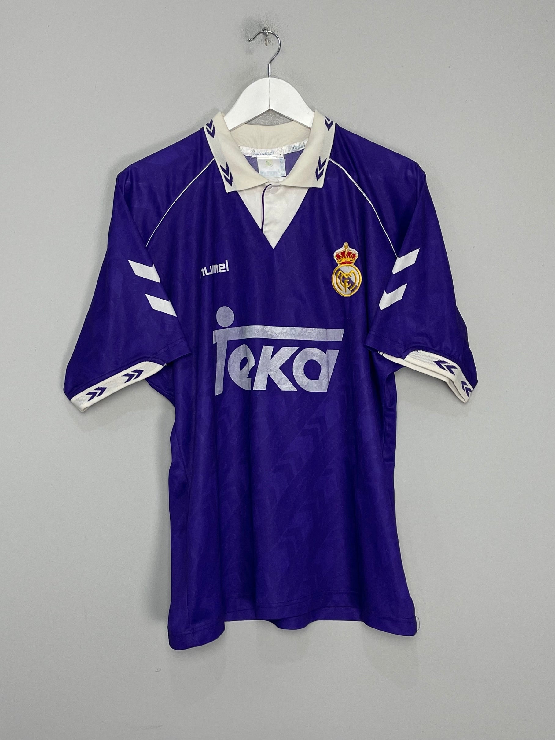 Shop 1993/94 REAL MADRID AWAY SHIRT (L) HUMMEL, classic football shirts, vintage football shirts & retro soccer jerseys at Cult Kits