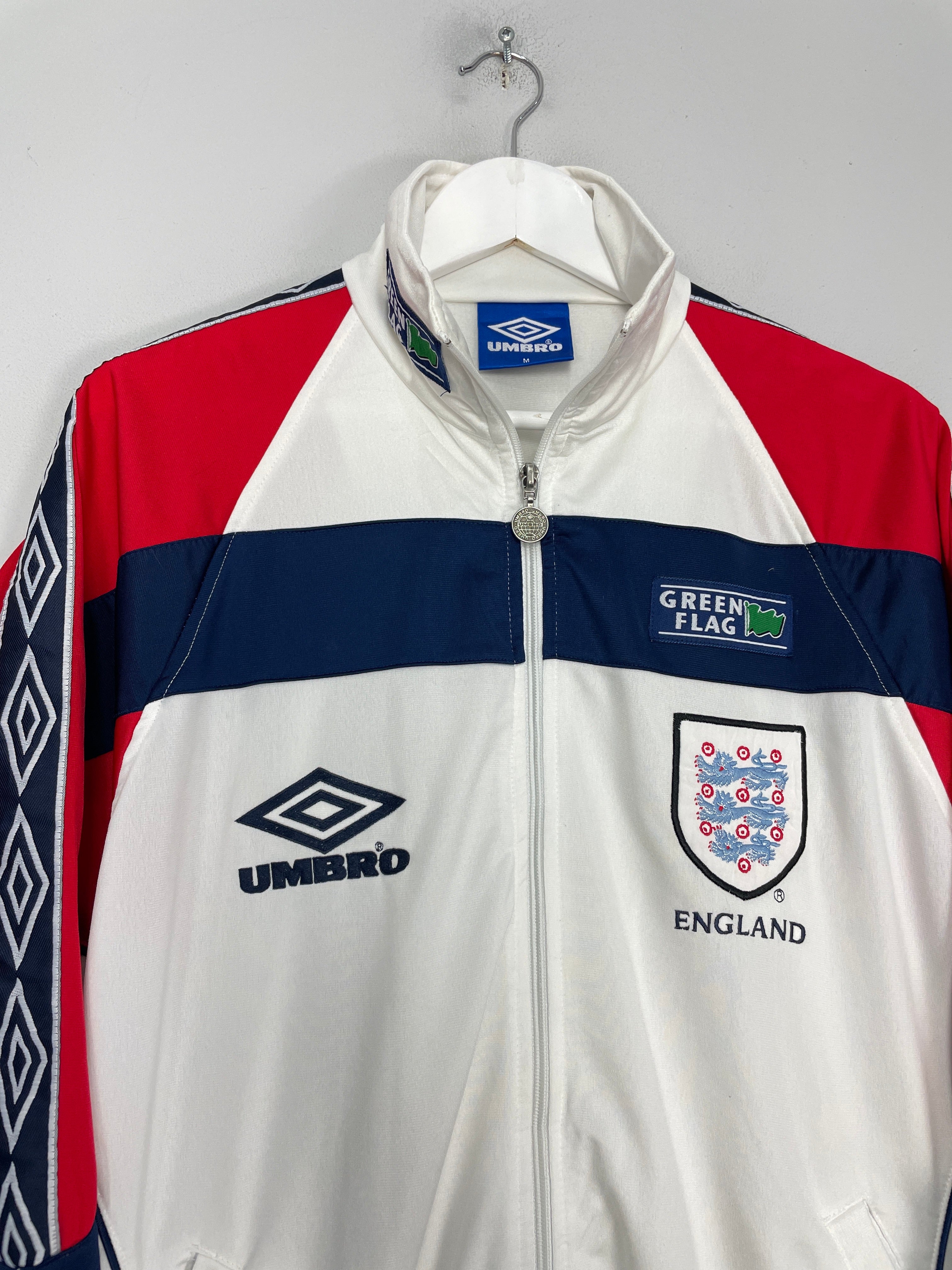 Shop 1998/99 ENGLAND TRACK JACKET (M) UMBRO, classic football shirts, vintage football shirts & retro soccer jerseys at Cult Kits