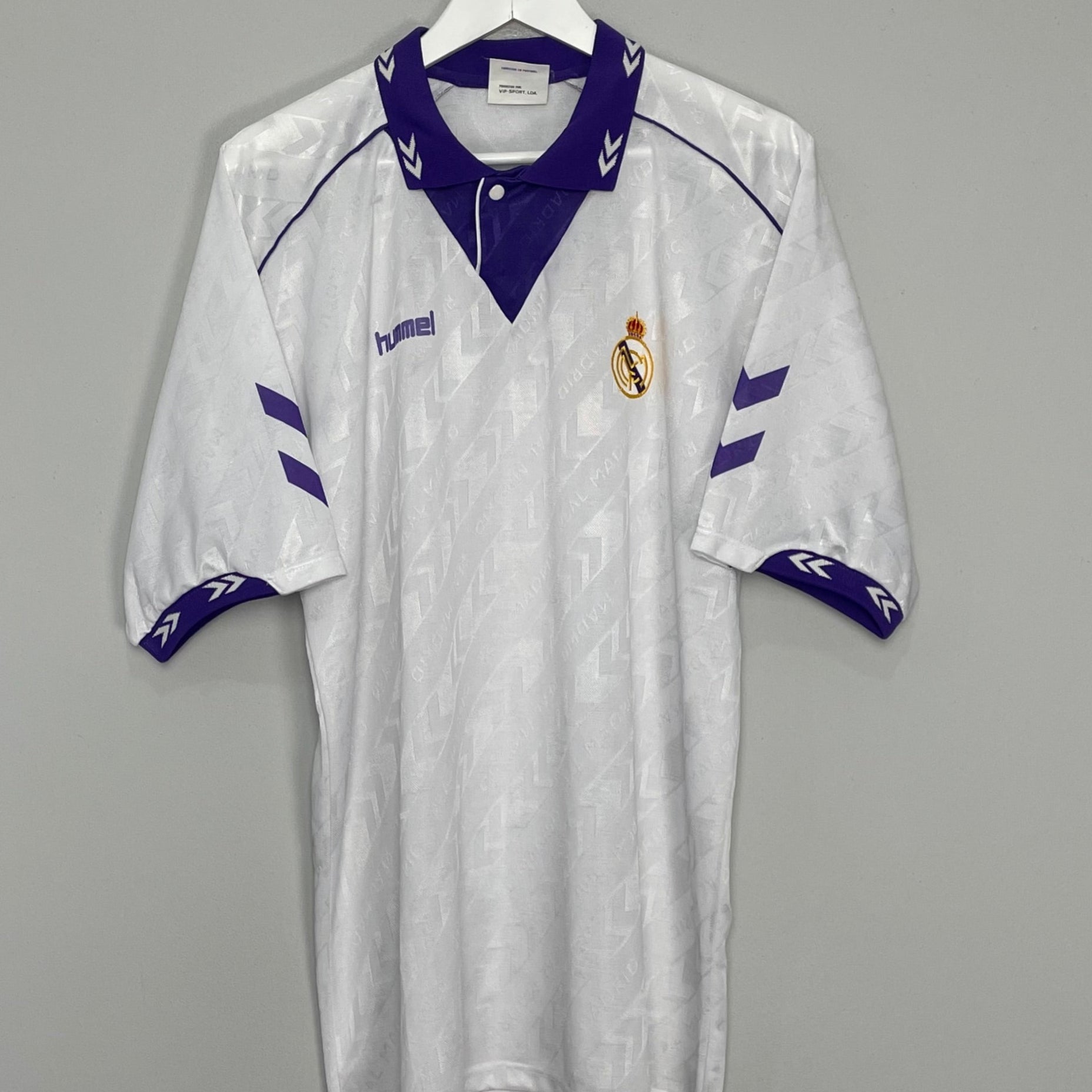 Shop 1993/94 REAL MADRID HOME SHIRT (XL) HUMMEL, classic football shirts, vintage football shirts & retro soccer jerseys at Cult Kits
