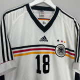 Shop 1998/00 GERMANY KLINSMANN #18 HOME SHIRT (L) ADIDAS, classic football shirts, vintage football shirts & retro soccer jerseys at Cult Kits