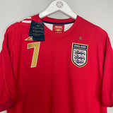 Shop 2006/08 ENGLAND BECKHAM #7 *BNWT* AWAY SHIRT (L) UMBRO, classic football shirts, vintage football shirts & retro soccer jerseys at Cult Kits