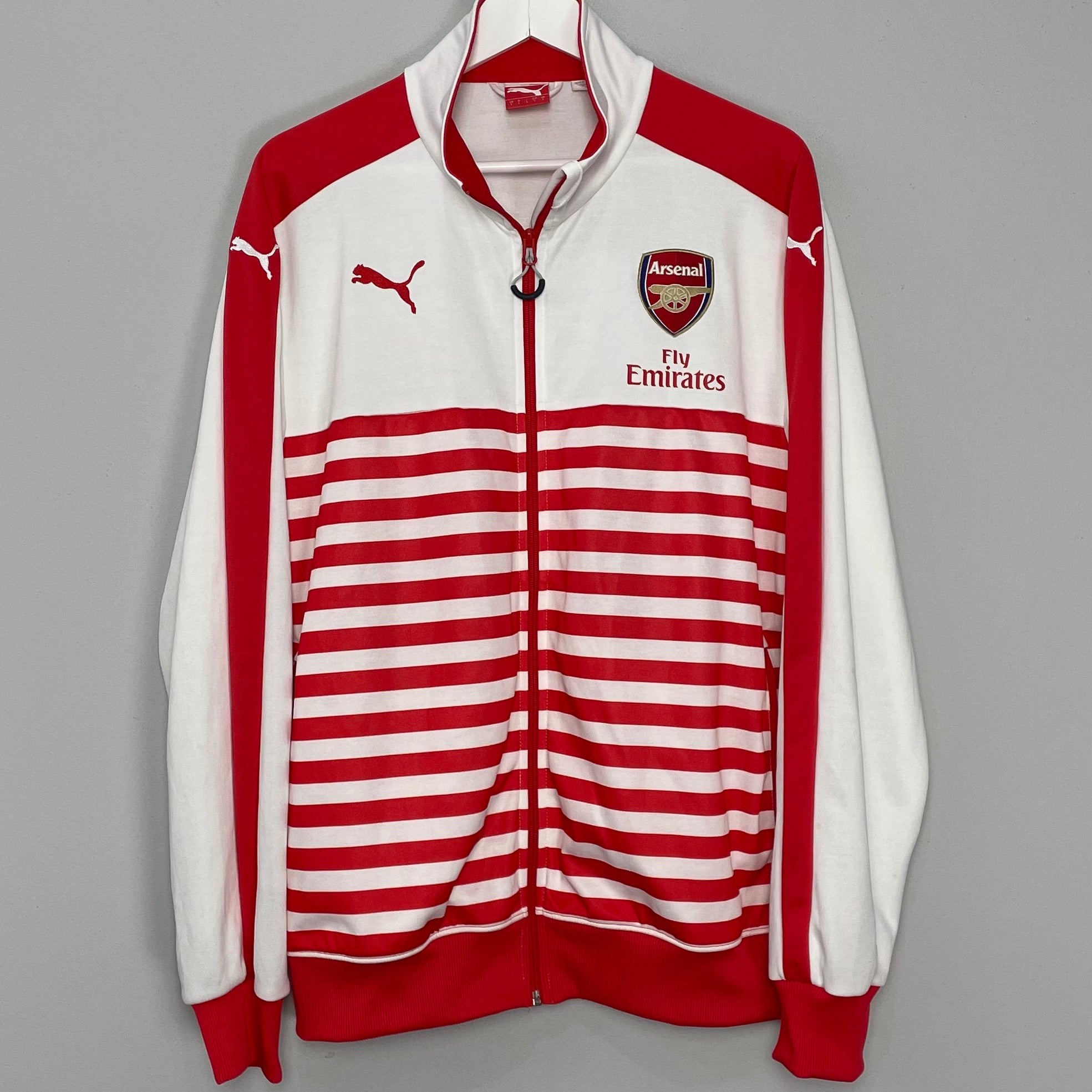 Shop 2014/15 ARSENAL TRACK JACKET (L) PUMA, classic football shirts, vintage football shirts & retro soccer jerseys at Cult Kits