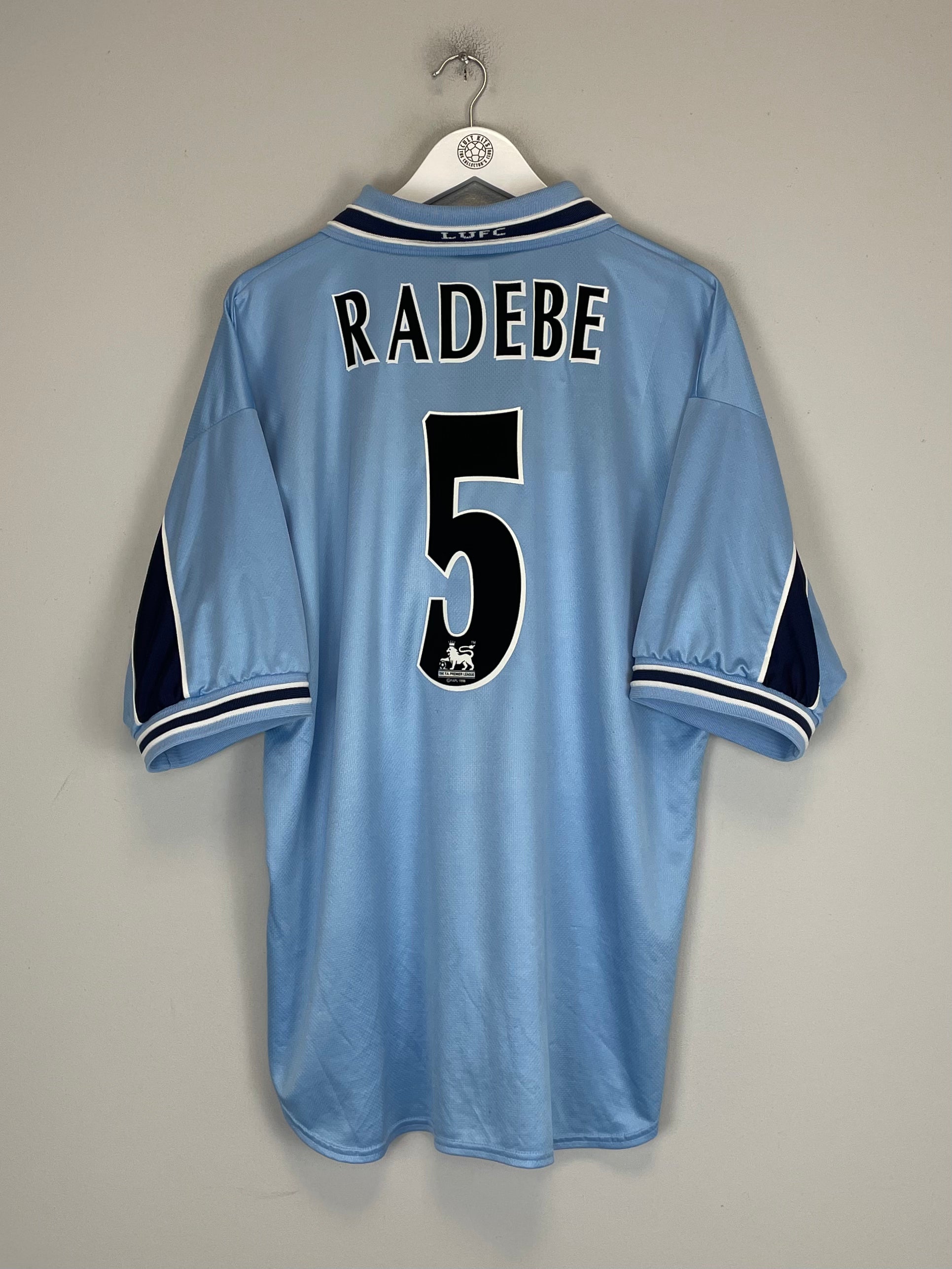 Shop 1999/00 LEEDS UNITED RADEBE #5 AWAY SHIRT (XL) PUMA, classic football shirts, vintage football shirts & retro soccer jerseys at Cult Kits