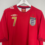 Shop 2006/08 ENGLAND BECKHAM #7 AWAY SHIRT (XL) UMBRO, classic football shirts, vintage football shirts & retro soccer jerseys at Cult Kits