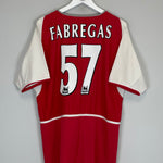 Shop 2002/04 ARSENAL FABREGAS #57 HOME SHIRT (L) NIKE, classic football shirts, vintage football shirts & retro soccer jerseys at Cult Kits
