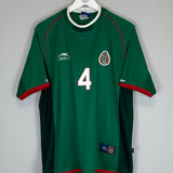 Shop 2001/02 MEXICO R.MARQUEZ #4 HOME SHIRT (XL) ATLETICA, classic football shirts, vintage football shirts & retro soccer jerseys at Cult Kits