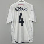 Shop 2007/09 ENGLAND GERRARD #4 HOME SHIRT (XL) UMBRO, classic football shirts, vintage football shirts & retro soccer jerseys at Cult Kits