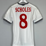 1999/01 ENGLAND SCHOLES #8 HOME SHIRT (M) UMBRO