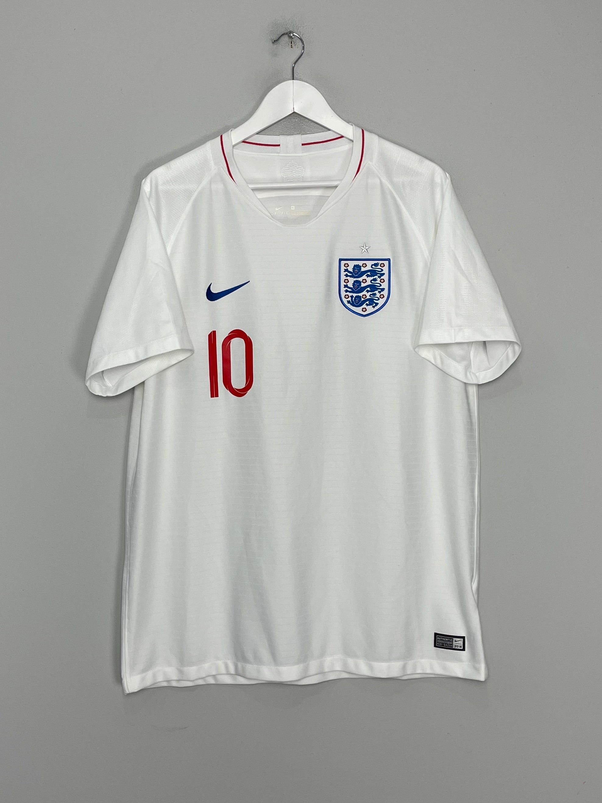 Shop 2018/19 ENGLAND STERLING #10 HOME SHIRT (XL) NIKE, classic football shirts, vintage football shirts & retro soccer jerseys at Cult Kits