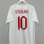 Shop 2018/19 ENGLAND STERLING #10 HOME SHIRT (XL) NIKE, classic football shirts, vintage football shirts & retro soccer jerseys at Cult Kits