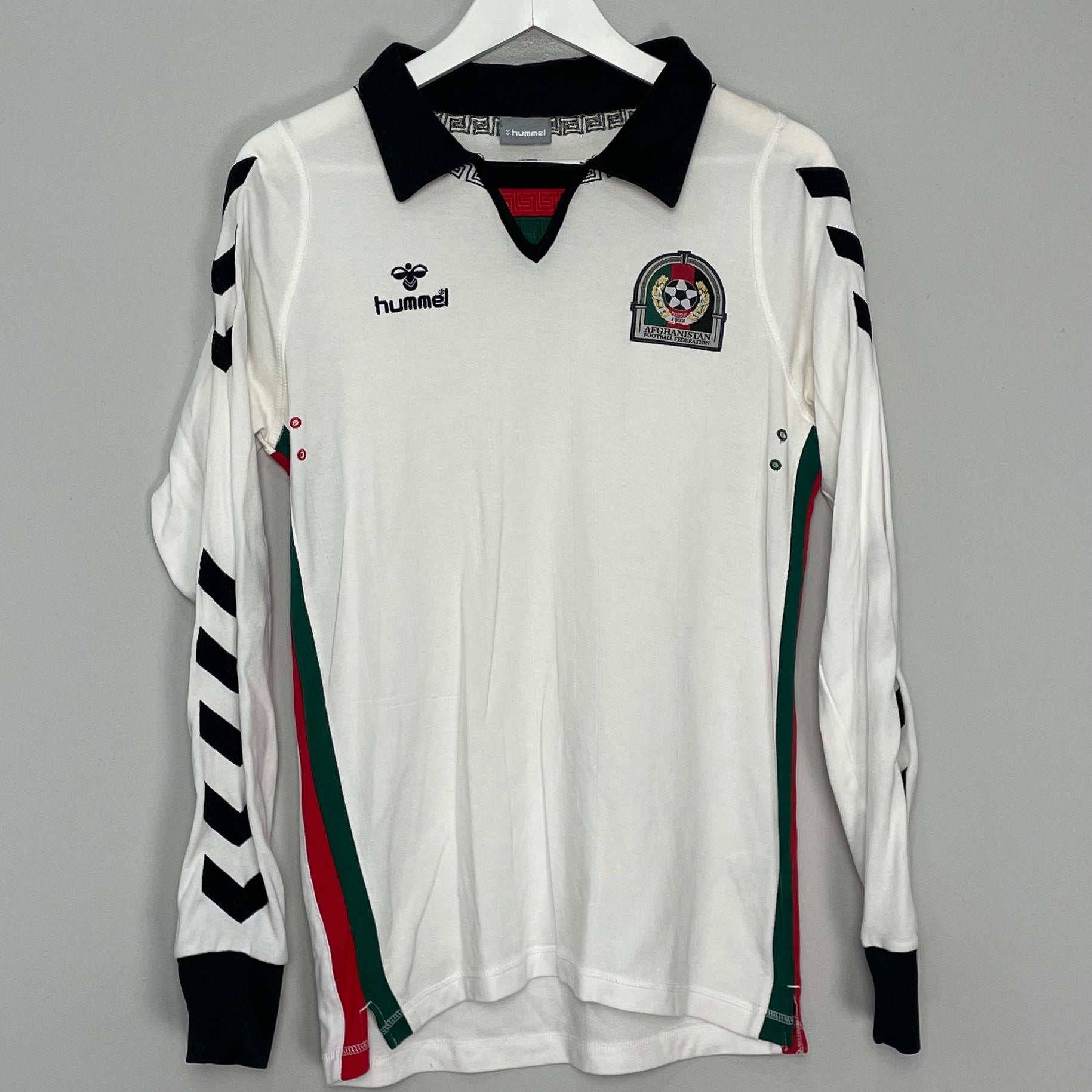 Shop 2014/16 AFGHANISTAN L/S HOME SHIRT (S) HUMMEL, classic football shirts, vintage football shirts & retro soccer jerseys at Cult Kits