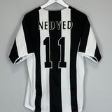 Shop 2004/05 JUVENTUS NEDVED #11 HOME SHIRT (M) NIKE, classic football shirts, vintage football shirts & retro soccer jerseys at Cult Kits