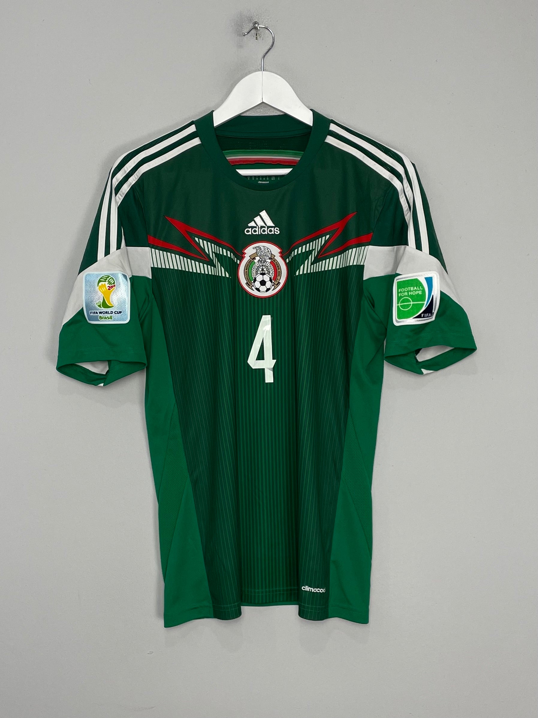 Shop 2014/15 MEXICO R.MARQUEZ #4 HOME SHIRT (M) ADIDAS, classic football shirts, vintage football shirts & retro soccer jerseys at Cult Kits