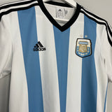 Shop 2013/14 ARGENTINA HOME SHIRT (XS) ADIDAS BASIC, classic football shirts, vintage football shirts & retro soccer jerseys at Cult Kits