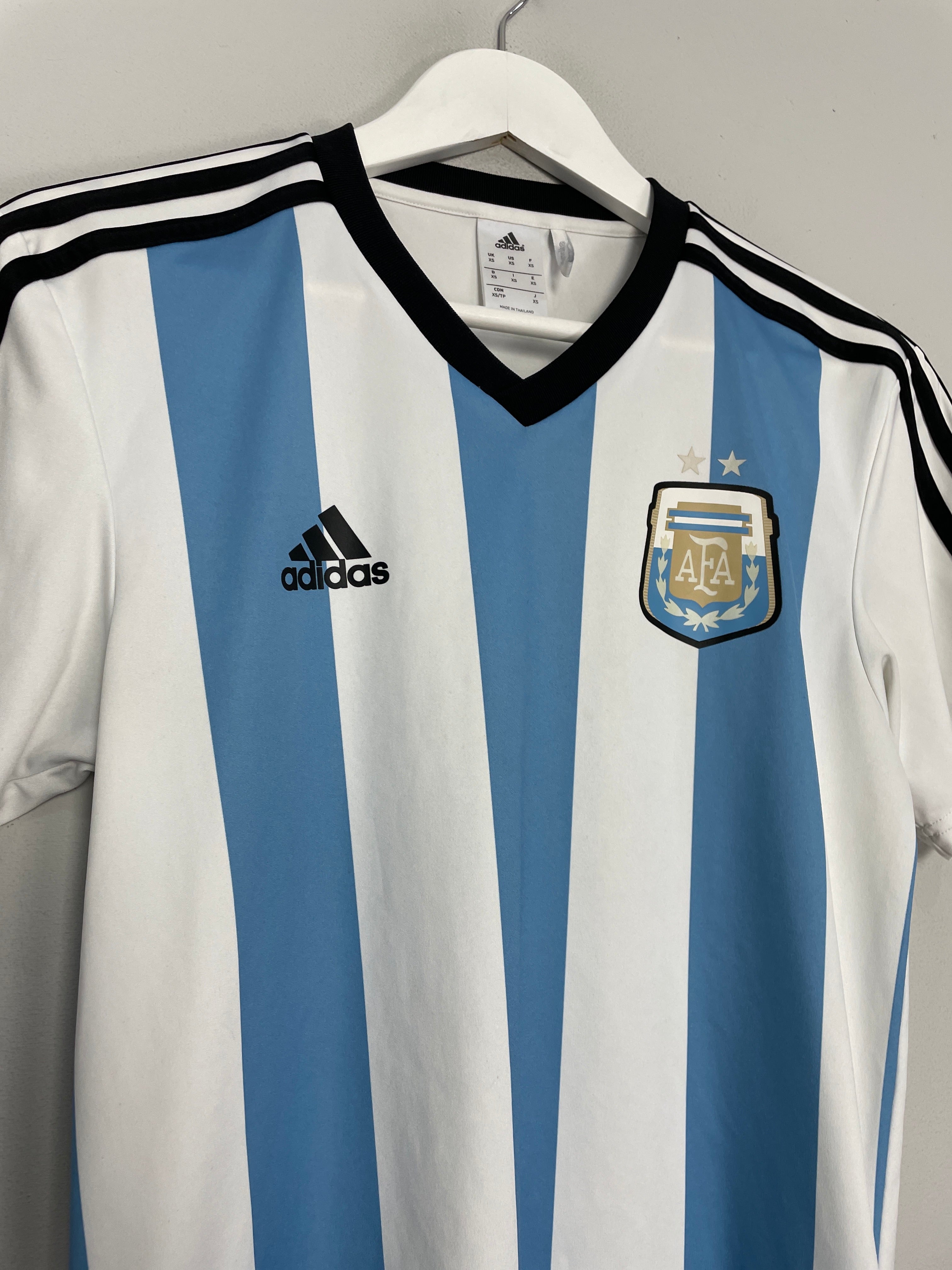 Shop 2013/14 ARGENTINA HOME SHIRT (XS) ADIDAS BASIC, classic football shirts, vintage football shirts & retro soccer jerseys at Cult Kits