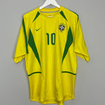 Shop 2002/04 BRAZIL RIVALDO #10 HOME SHIRT (XL) NIKE, classic football shirts, vintage football shirts & retro soccer jerseys at Cult Kits