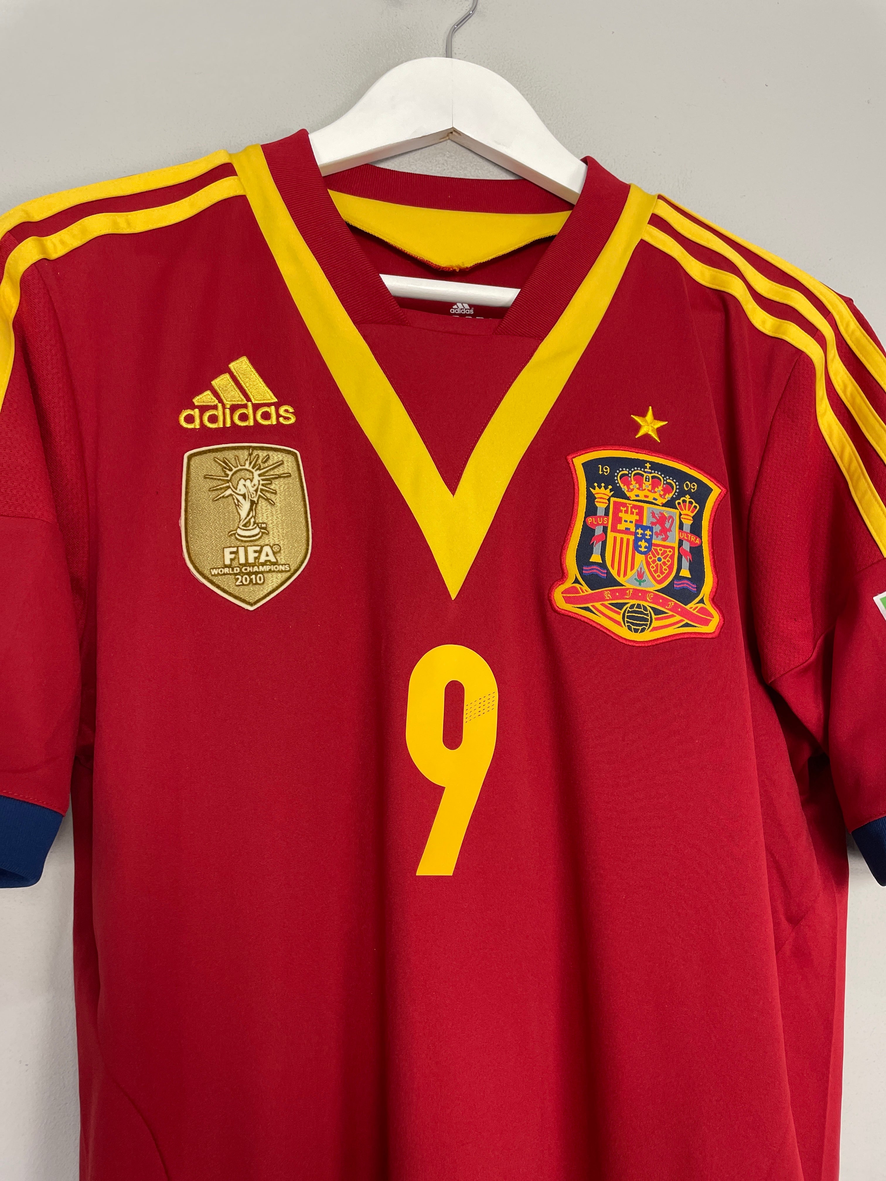Shop 2012/13 SPAIN TORRES #9 CONFEDERATIONS CUP HOME SHIRT (M) ADIDAS, classic football shirts, vintage football shirts & retro soccer jerseys at Cult Kits