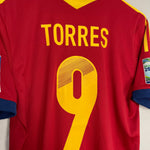 Shop 2012/13 SPAIN TORRES #9 CONFEDERATIONS CUP HOME SHIRT (M) ADIDAS, classic football shirts, vintage football shirts & retro soccer jerseys at Cult Kits