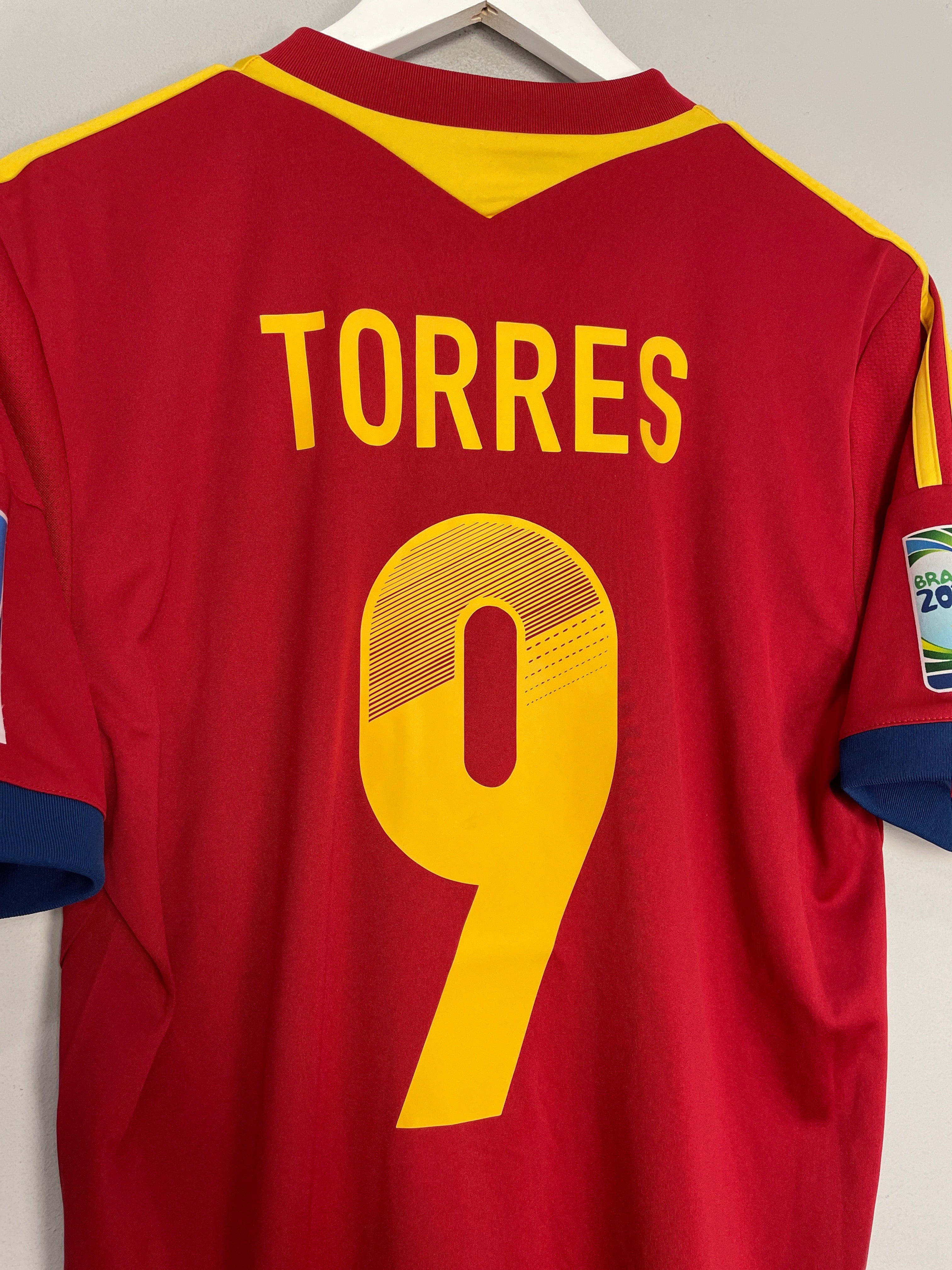 Shop 2012/13 SPAIN TORRES #9 CONFEDERATIONS CUP HOME SHIRT (M) ADIDAS, classic football shirts, vintage football shirts & retro soccer jerseys at Cult Kits