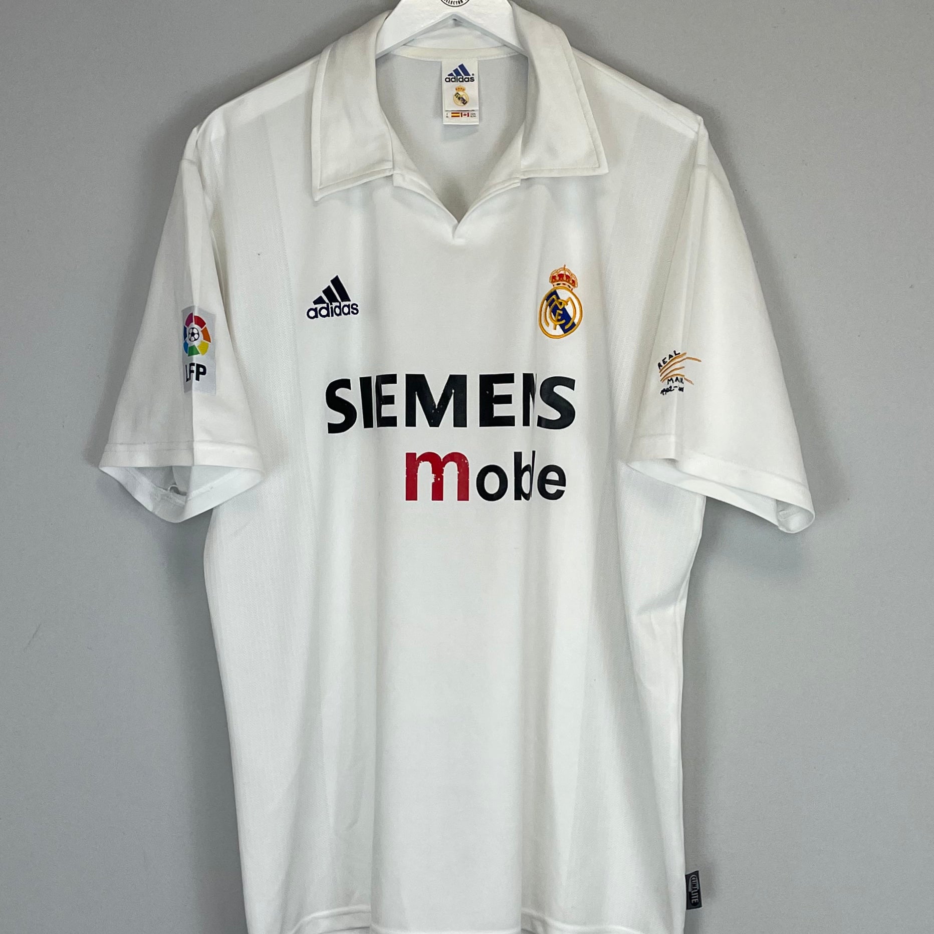 Shop 2002/03 REAL MADRID *CENTENARY* HOME SHIRT (XL) ADIDAS, classic football shirts, vintage football shirts & retro soccer jerseys at Cult Kits