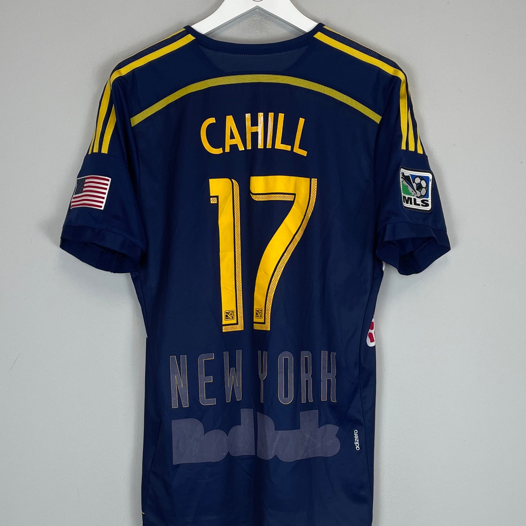Shop 2014/15 NEW YORK RED BULLS CAHILL #17 *AUTHENTIC* AWAY SHIRT (L) ADIDAS, classic football shirts, vintage football shirts & retro soccer jerseys at Cult Kits