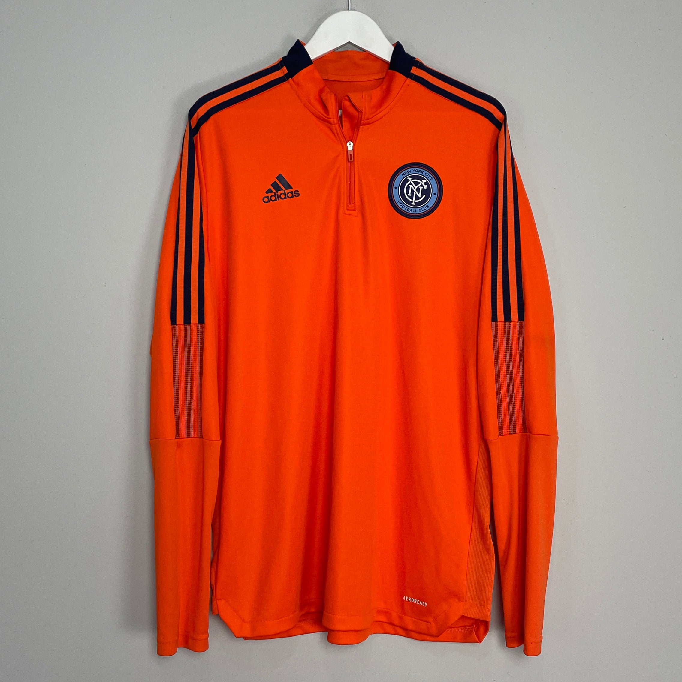 Shop 2020/21 NEW YORK CITY 1/4 ZIP JACKET (XL) ADIDAS, classic football shirts, vintage football shirts & retro soccer jerseys at Cult Kits