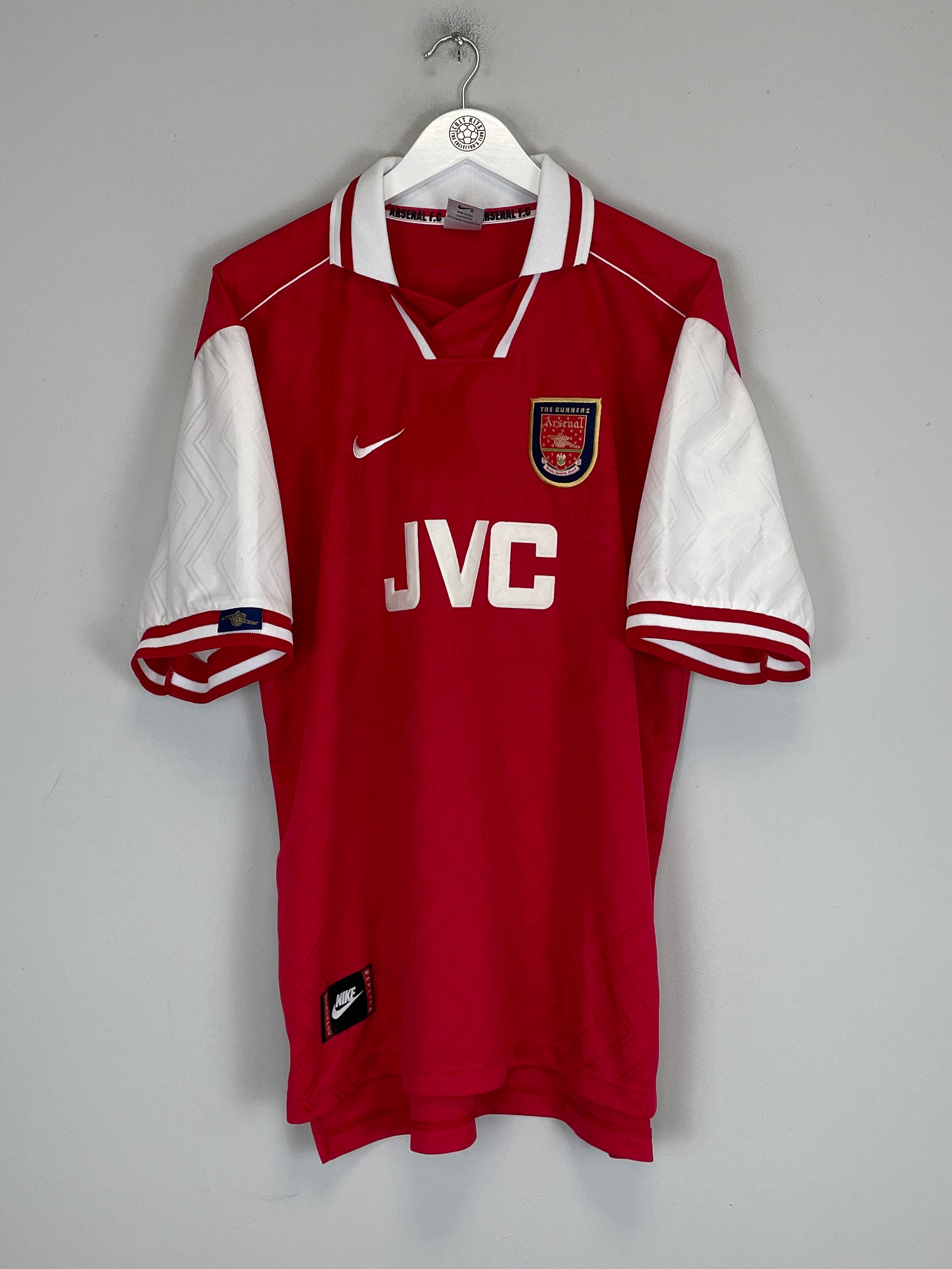 Shop 1996/98 ARSENAL PEPE #10 HOME SHIRT (XL) NIKE, classic football shirts, vintage football shirts & retro soccer jerseys at Cult Kits