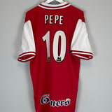 Shop 1996/98 ARSENAL PEPE #10 HOME SHIRT (XL) NIKE, classic football shirts, vintage football shirts & retro soccer jerseys at Cult Kits