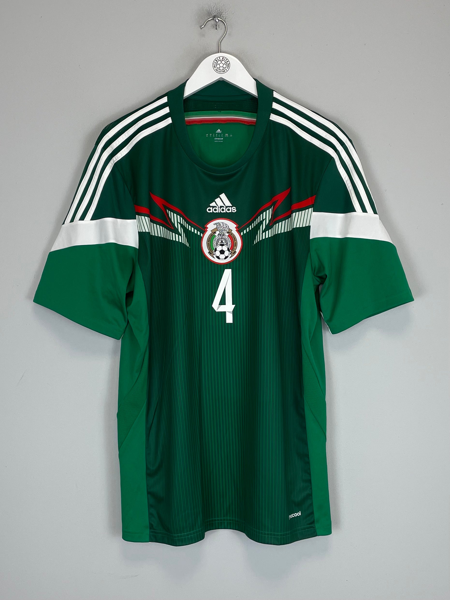 Shop 2014 MEXICO R.MARQUEZ #4 HOME SHIRT (XL) ADIDAS, classic football shirts, vintage football shirts & retro soccer jerseys at Cult Kits