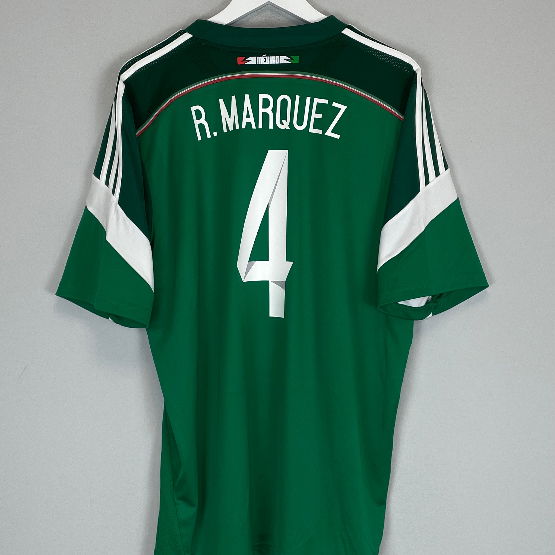 Shop 2014 MEXICO R.MARQUEZ #4 HOME SHIRT (XL) ADIDAS, classic football shirts, vintage football shirts & retro soccer jerseys at Cult Kits