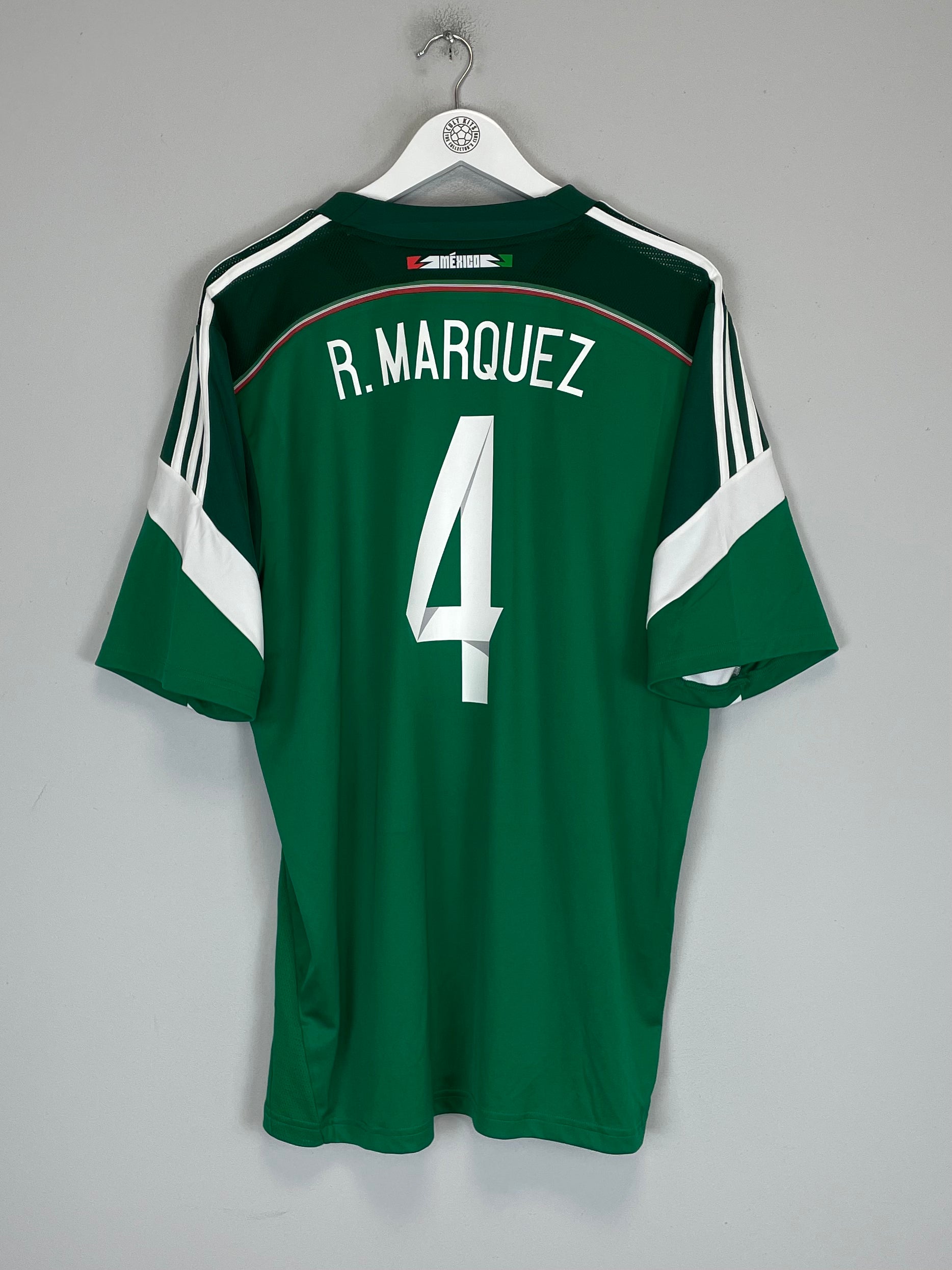 Shop 2014 MEXICO R.MARQUEZ #4 HOME SHIRT (XL) ADIDAS, classic football shirts, vintage football shirts & retro soccer jerseys at Cult Kits