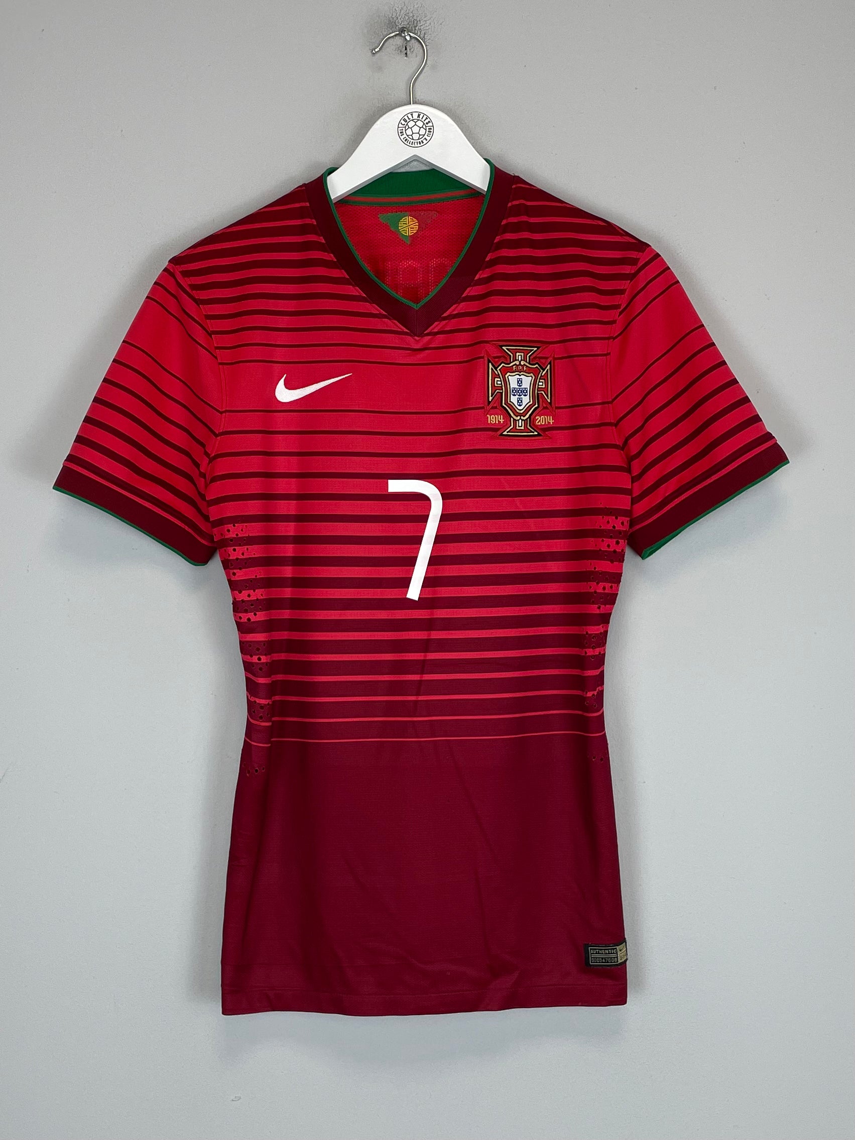 Shop 2014/15 PORTUGAL RONALDO #7 *AUTHENTIC* HOME SHIRT (M) NIKE, classic football shirts, vintage football shirts & retro soccer jerseys at Cult Kits