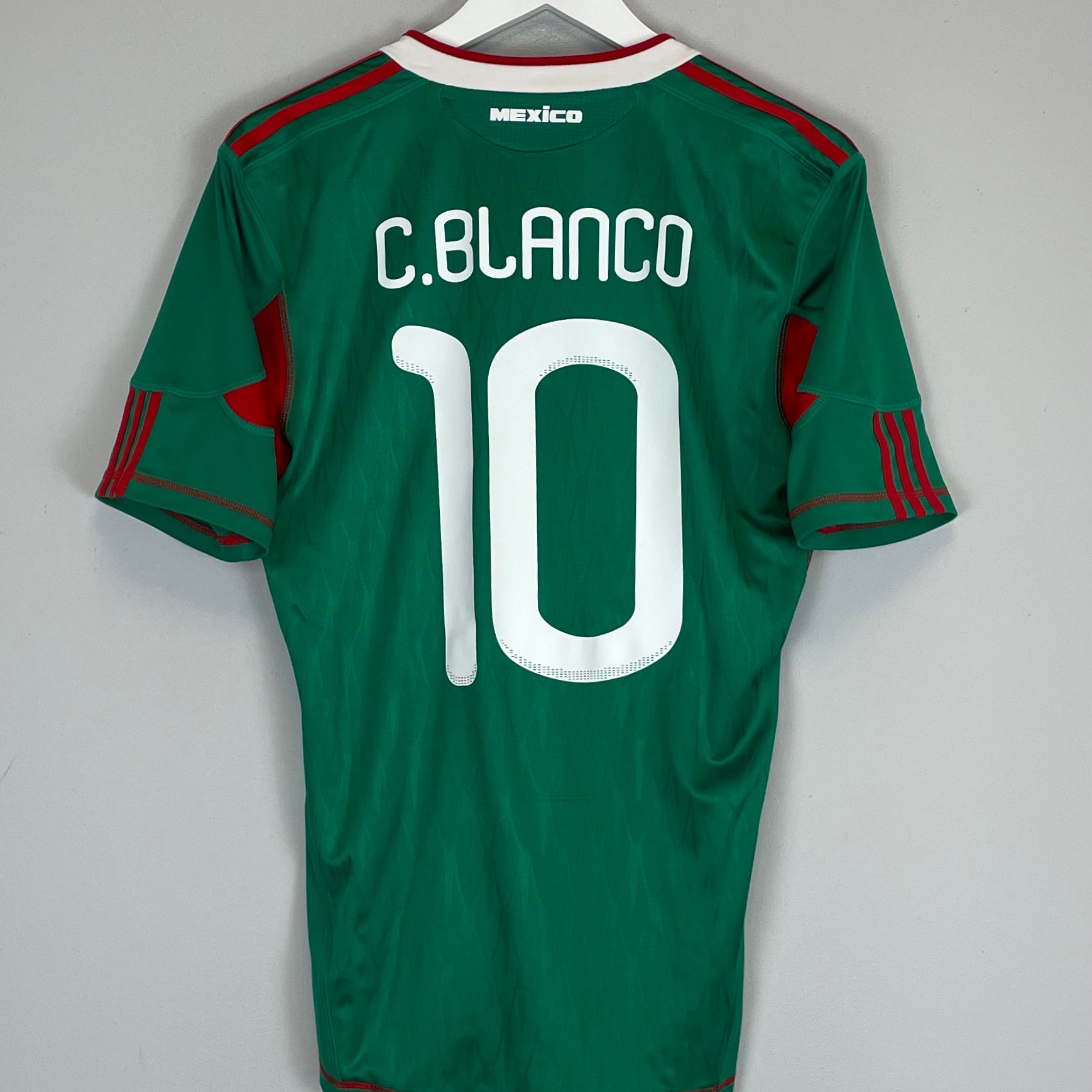 Shop 2010 MEXICO C.BLANCO #10 HOME SHIRT (S) ADIDAS, classic football shirts, vintage football shirts & retro soccer jerseys at Cult Kits
