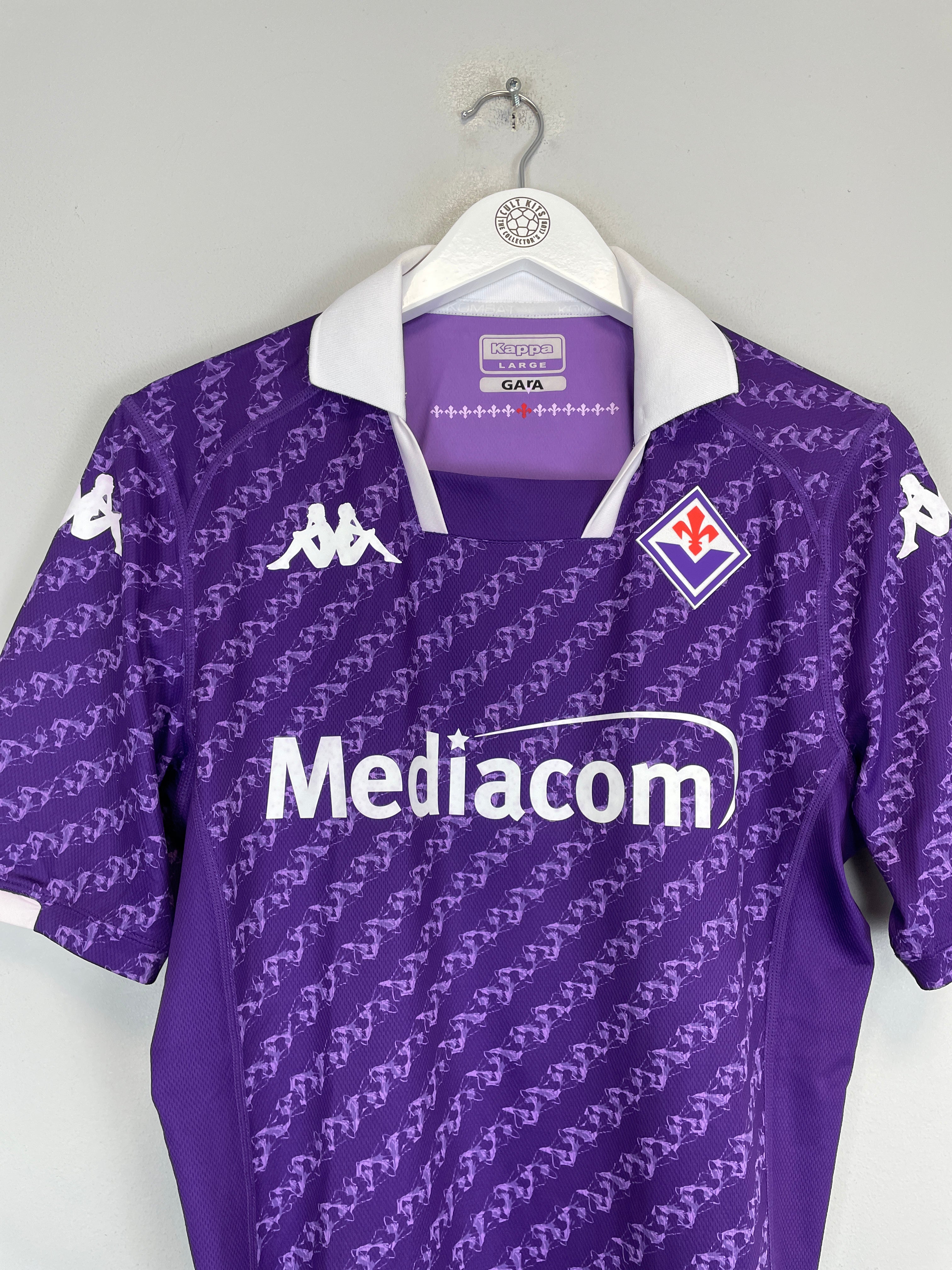Shop 2023/24 FIORENTINA NICO #7 *MATCH WORN* HOME SHIRT (L) KAPPA, classic football shirts, vintage football shirts & retro soccer jerseys at Cult Kits
