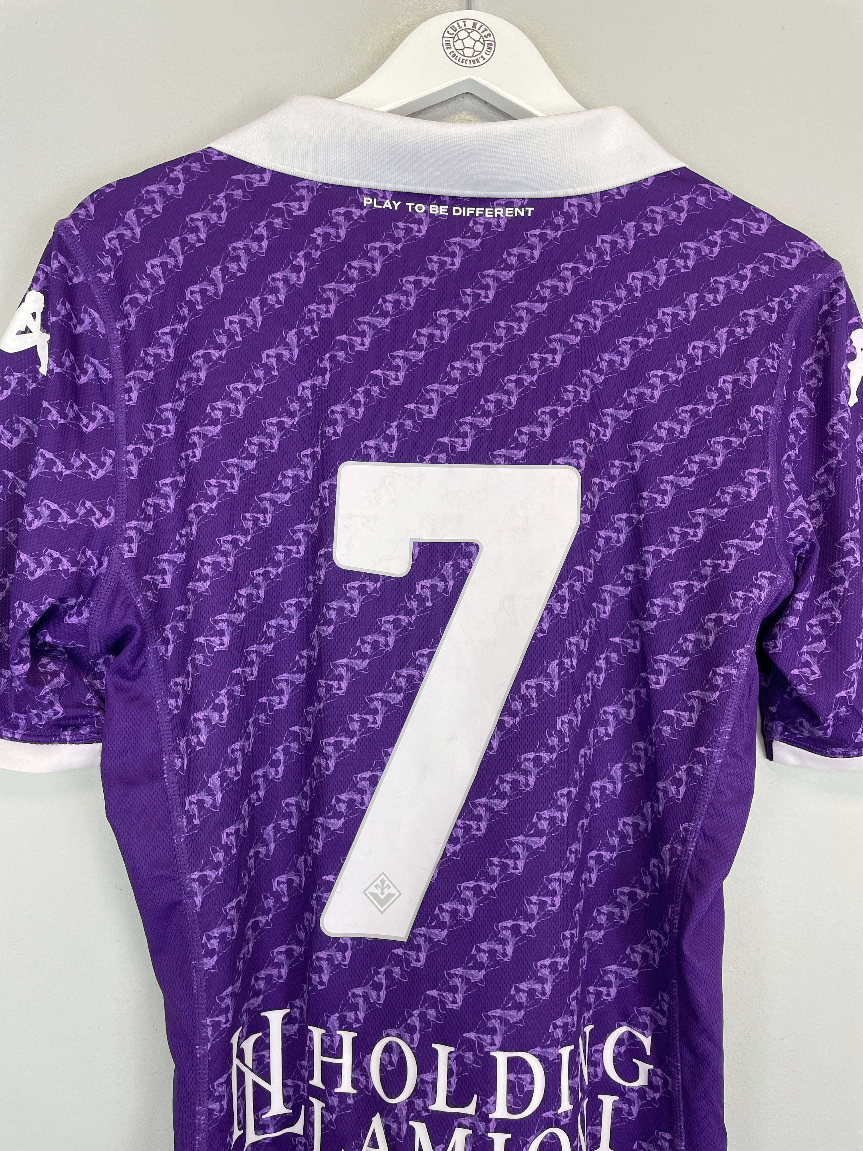 Shop 2023/24 FIORENTINA NICO #7 *MATCH WORN* HOME SHIRT (L) KAPPA, classic football shirts, vintage football shirts & retro soccer jerseys at Cult Kits