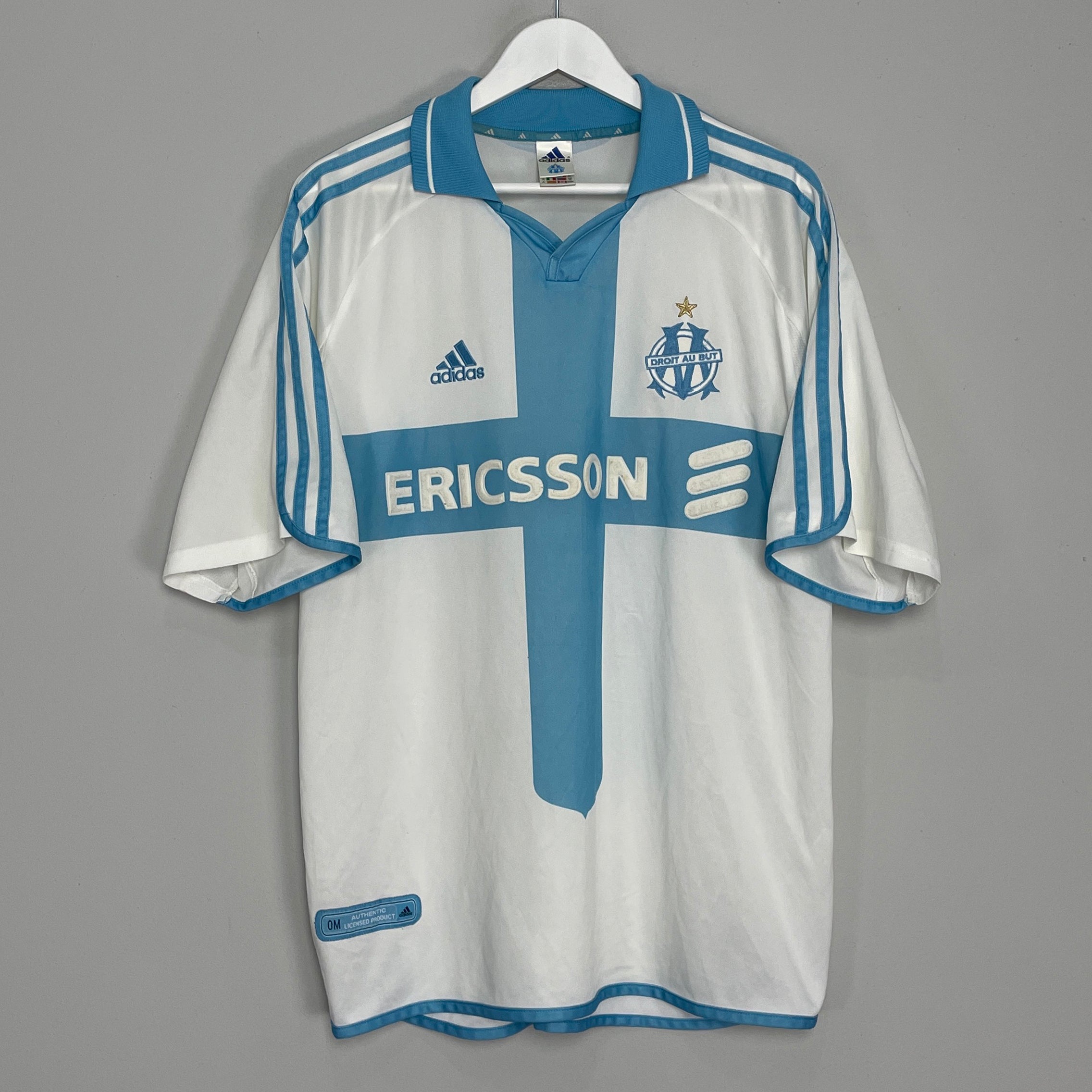 Shop 2000/01 MARSEILLE HOME SHIRT (XL) ADIDAS, classic football shirts, vintage football shirts & retro soccer jerseys at Cult Kits