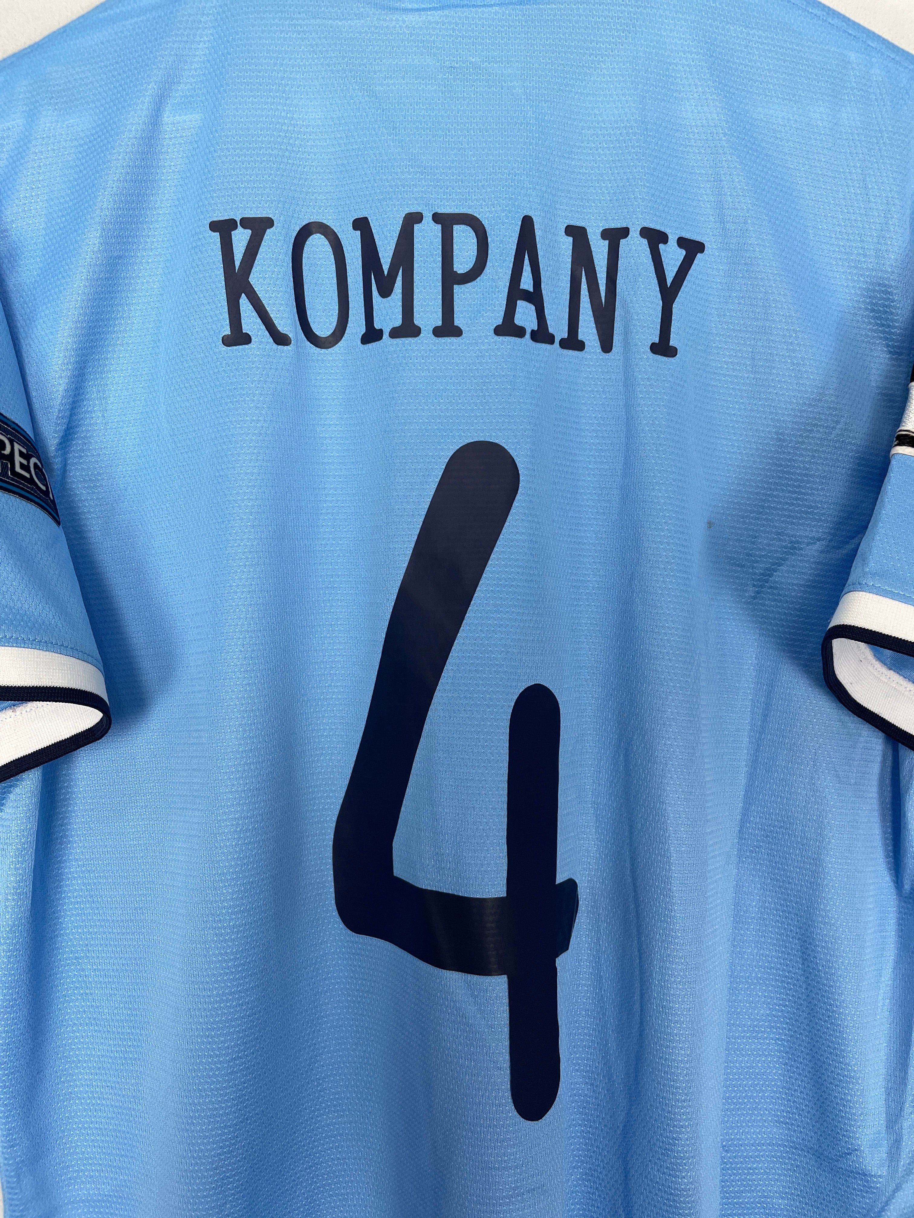 Shop 2013/14 MANCHESTER CITY KOMPANY #4 C/L HOME SHIRT (L) NIKE, classic football shirts, vintage football shirts & retro soccer jerseys at Cult Kits