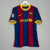 2010/11 BARCELONA DAVID VILLA #7 HOME SHIRT (M) NIKE