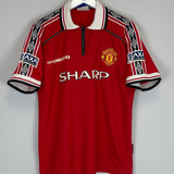 Shop 1998/99 MANCHESTER UNITED BECKHAM #7 HOME SHIRT (L) UMBRO, classic football shirts, vintage football shirts & retro soccer jerseys at Cult Kits