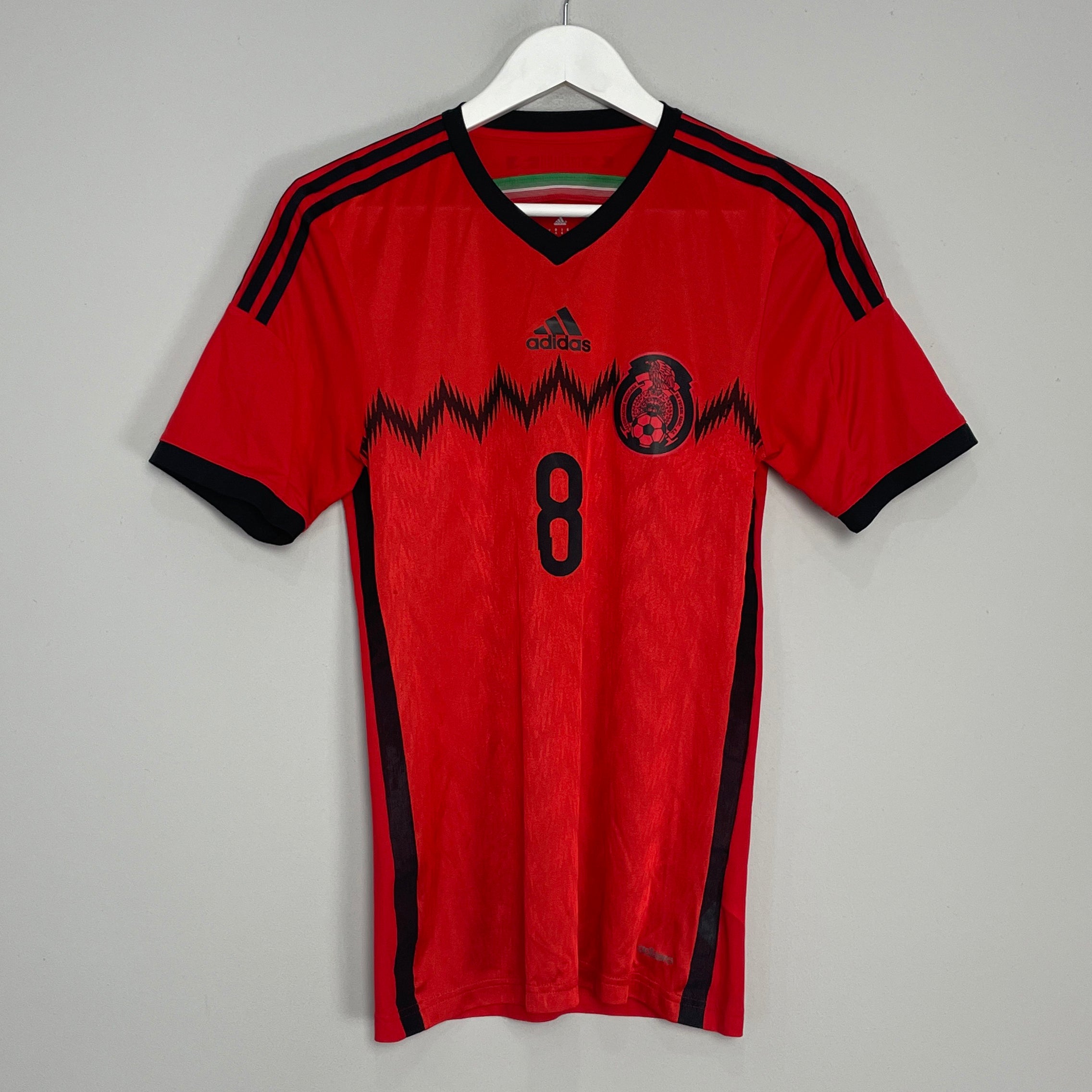 Shop 2014/15 MEXICO #8 *PLAYER ISSUE* AWAY SHIRT (XS) ADIDAS, classic football shirts, vintage football shirts & retro soccer jerseys at Cult Kits