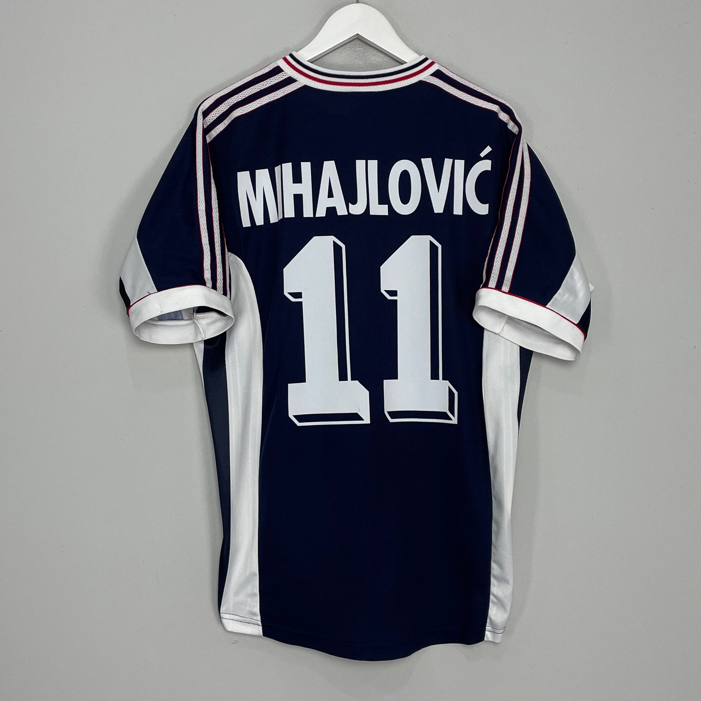 Shop 1998/99 YUGOSLAVIA MIHAJLOVIC #11 HOME SHIRT (M) ADIDAS, classic football shirts, vintage football shirts & retro soccer jerseys at Cult Kits